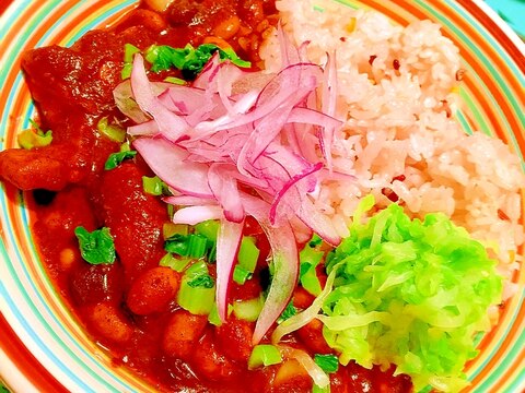 大豆と八丁味噌漬チキンのマメマメカレー